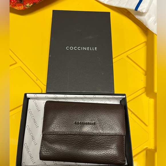 Coccinelle EUC Brown Leather Unisex Wallet with Box